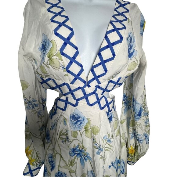 Alice McCall Dress Size US 2 Mini Flower Girl Party Cutout Long Sleeve White - Picture 3 of 10
